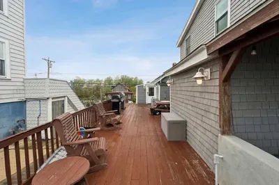 Shared space outside the covered front porch