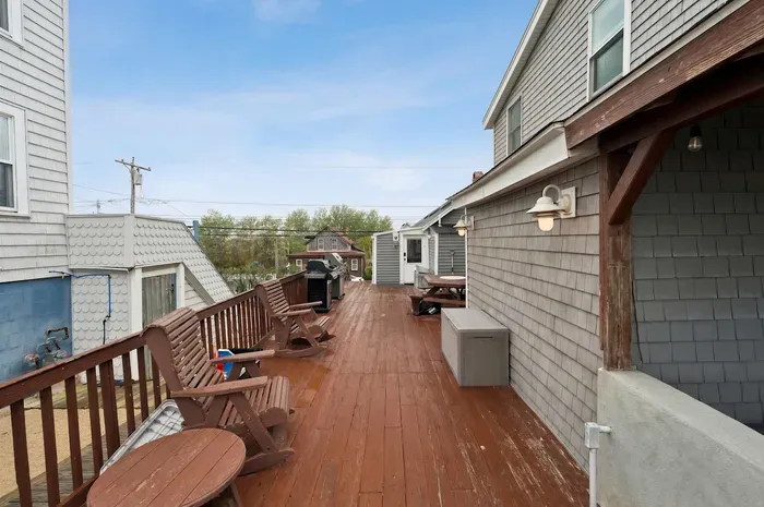 Shared space outside the covered front porch