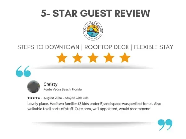 5 Star Review from a Recent Guest