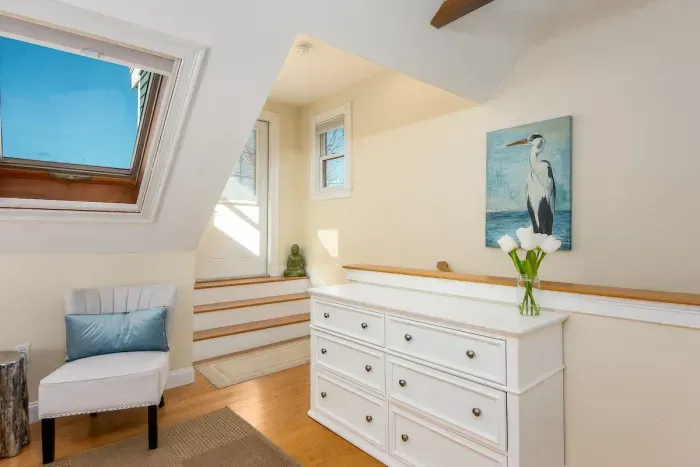 Third floor master bedroom with en-suite bathroom and private access to the roof deck.