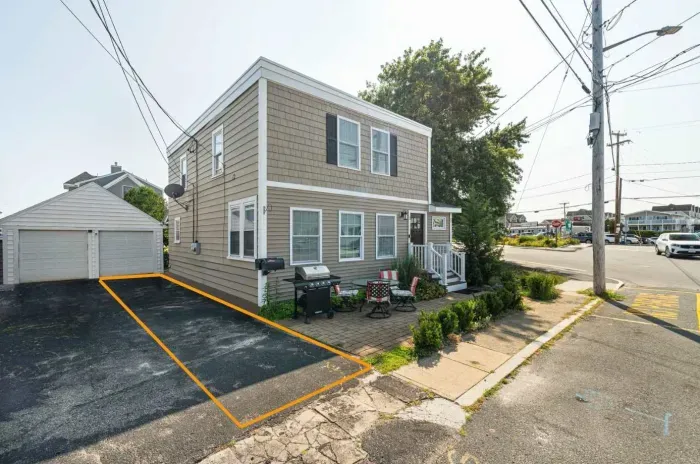 There are two parking spots for this home located on the right side of the driveway