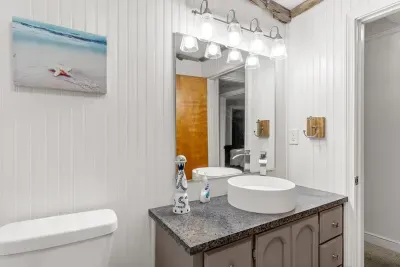 Updated full bathroom with standing shower