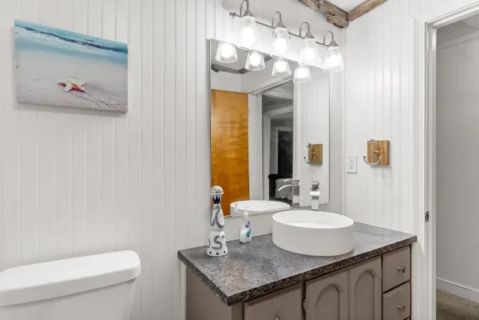 Updated full bathroom with standing shower