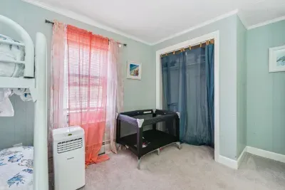 Second bedroom with full over twin bunk and a pack n play!
