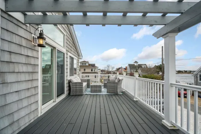 The upstairs deck! Please be considerate of our neighbors while out here. This is a quiet neighborhood