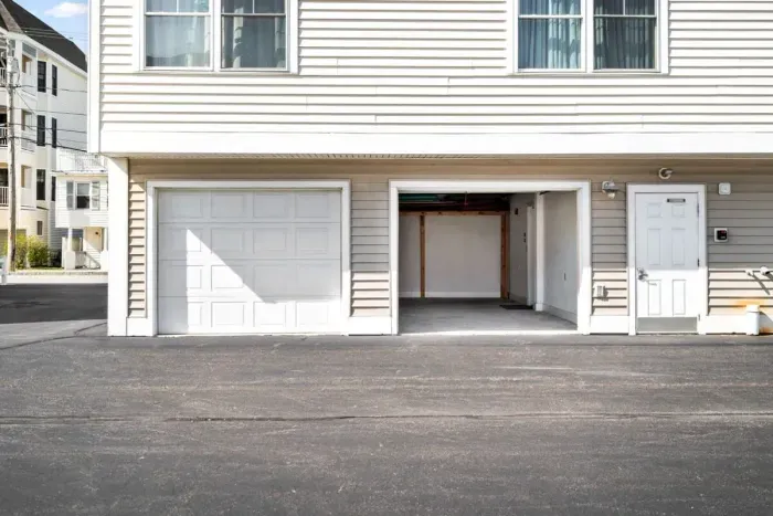 2 complimentary off-street parking spots available, including 1 garage spot (our garage stall is located immediately to the left of the common entrance door), and 1 outdoor spot.