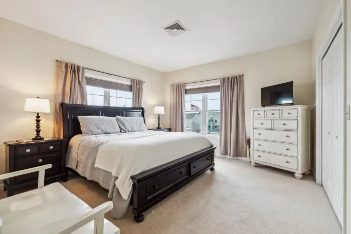 Master bedroom with king bed