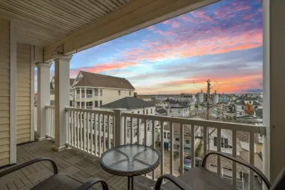 Sunset views from the private balcony!