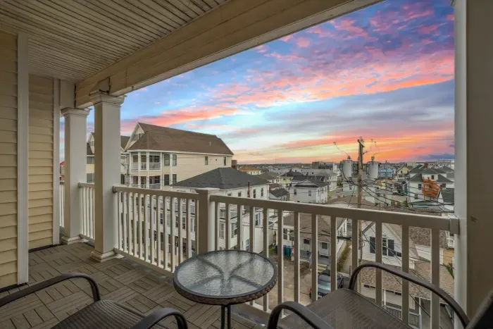 Sunset views from the private balcony!