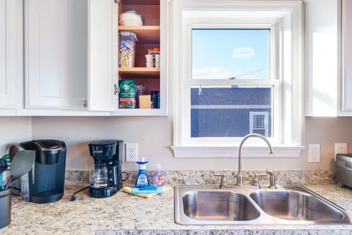 Fully equipped kitchen with dishwasher and coffee provided