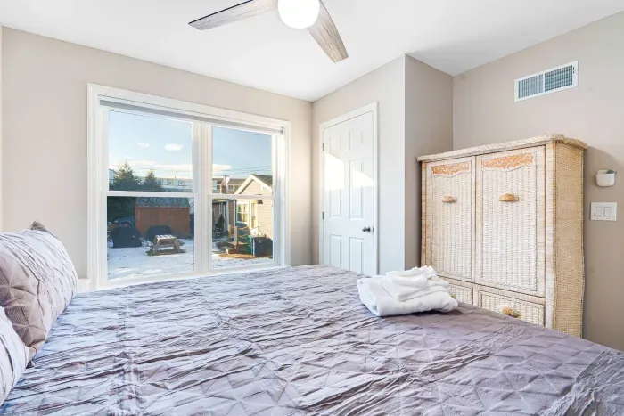 Primary Bedroom with a King bed. Clean linens provided