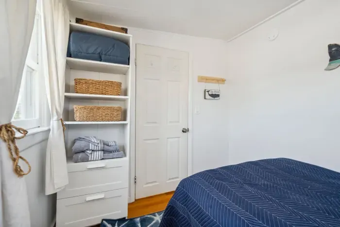 Bedroom #2 with full bed and clothing storage