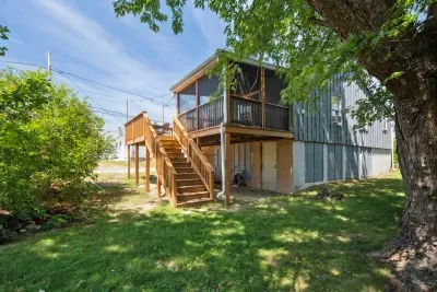 Backyard and back deck