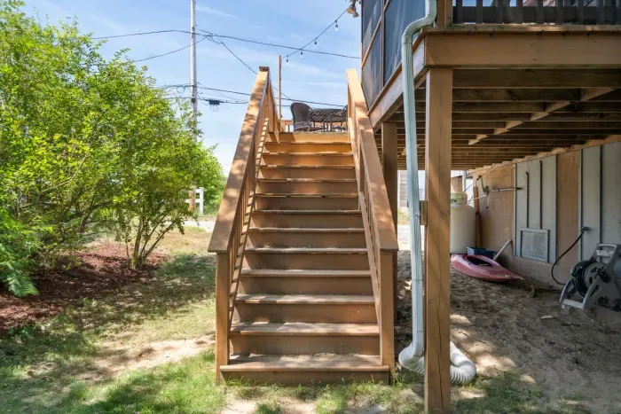 Back deck stairs