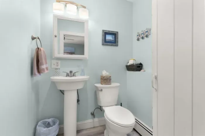 Half bathroom attached to master bedroom