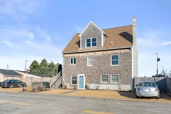 Front view of rental, with 2 off-street parking spots