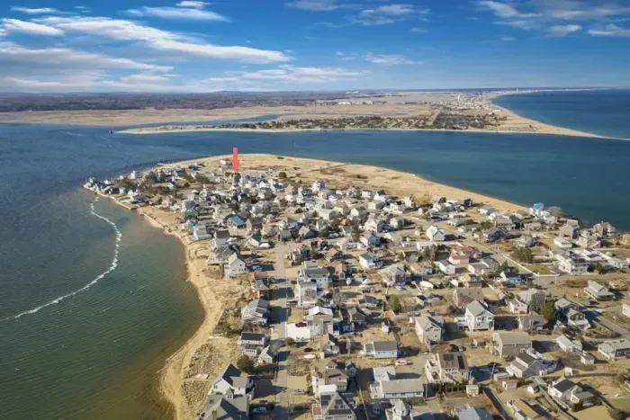 Aerial view of the beach