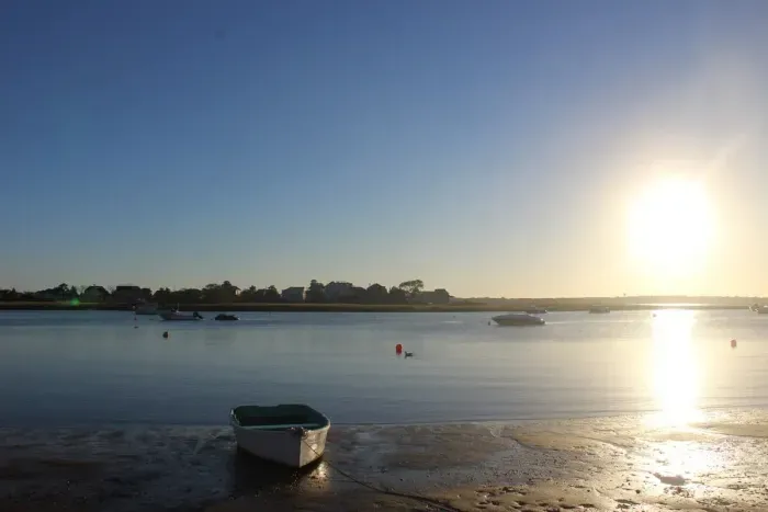 Plum Island basin at sunset.