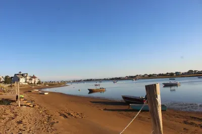 Plum Island basin at sunset.