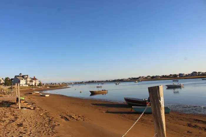 Plum Island basin at sunset.