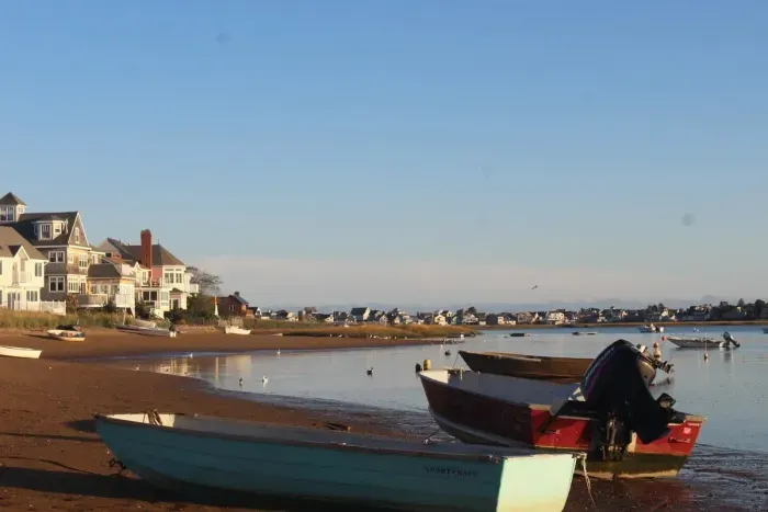 Plum Island basin at sunset.