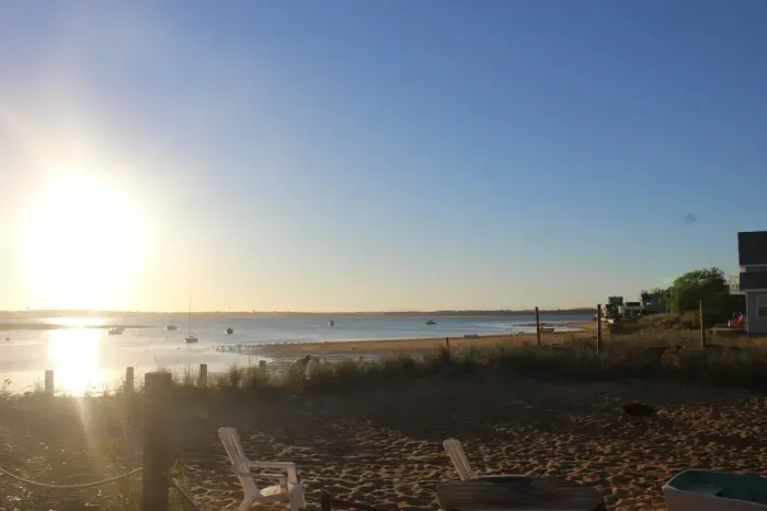 Plum Island basin at sunset.