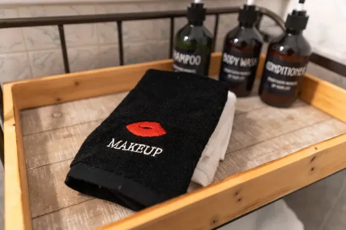 make up towel & bath essentials
