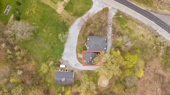 Aerial View - This apartment is located in the back of the main house.