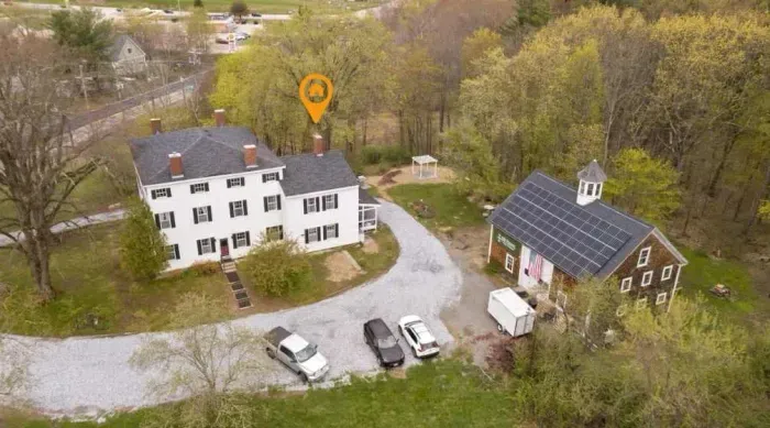 Aerial View - This apartment is located in the back of the main house.
