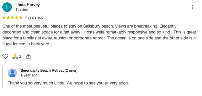 Additional reviews from previous guests!