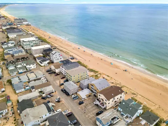 Oceanfront condo (re-sided to gray as of September 2023) with water views, condo located on 2nd level