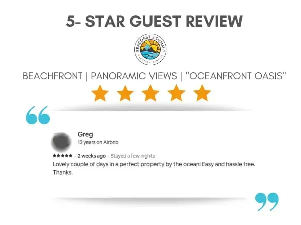 5 Star Review from a Recent Guest