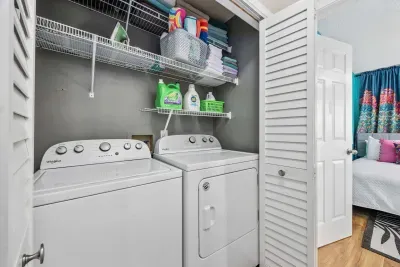 In-unit washer and dryer.