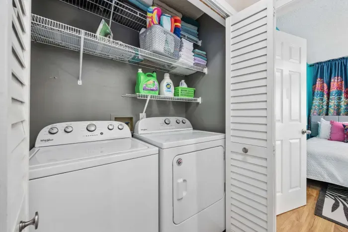 In-unit washer and dryer.