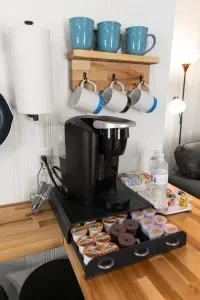 Coffee station with Keurig coffee maker