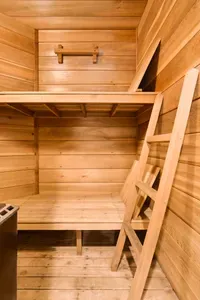 The sauna! Please no water on the rocks - this is a dry sauna.