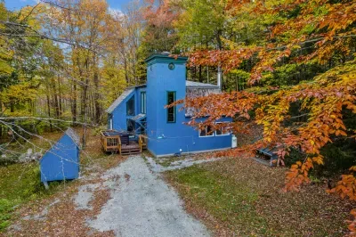 The Tower House - tucked away on a private lot.