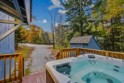 The hot tub! Experience the foliage from the warmth of the hot tub!