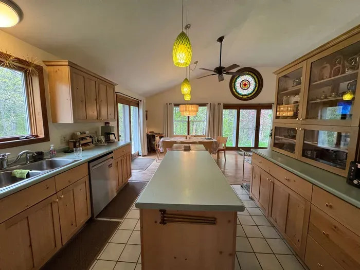 This fully equipped kitchen has all brand new appliances and is equipped with everything you need to make a great meal! Coffee and tea provided!