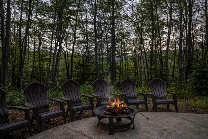 The outdoor firepit area! Please bring your own firewood