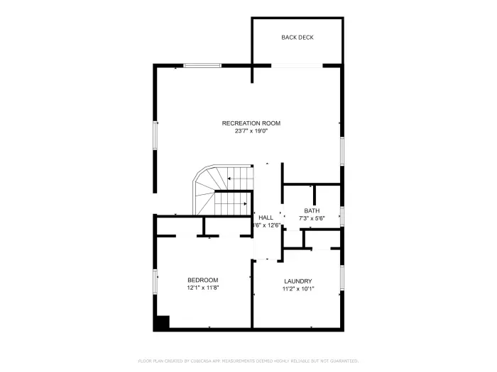 Floor plan of the lower level