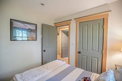 Bedroom #3 with a queen bed. This bedroom is on the main floor. Clean linens and towels provided.