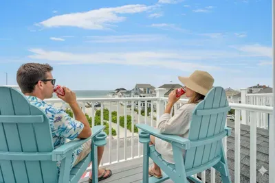 Private balcony with ocean views