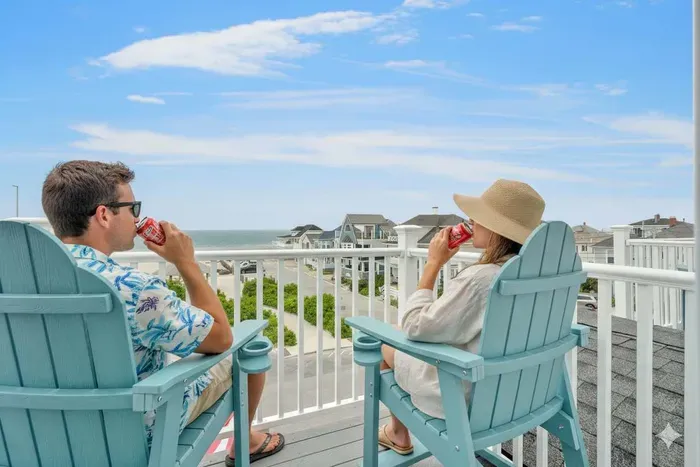 Private balcony with ocean views