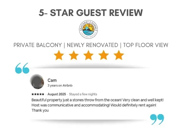 5 Star Review from a Recent Guest