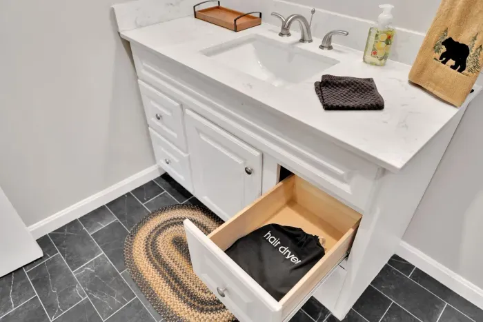 Full Bathroom with tub/shower combo, hairdryer available - located on the second floor