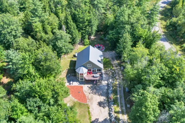 Welcome to Mitten Pines Cabin - aerial view of the property!