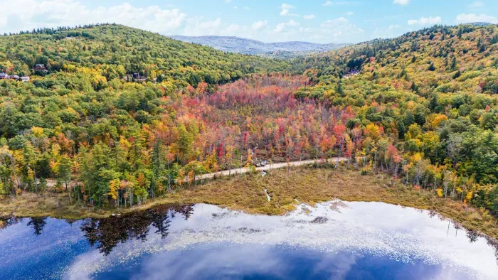 Dolloff Hill Rd - just down the road from the property. Best to drive here but very walkable.