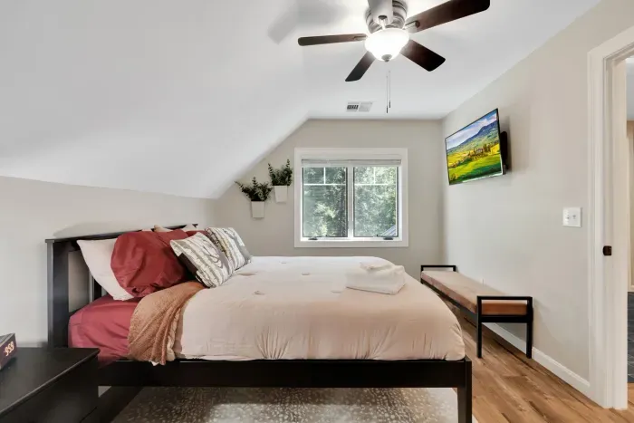 Bedroom #3 with a Queen bed and Roku TV