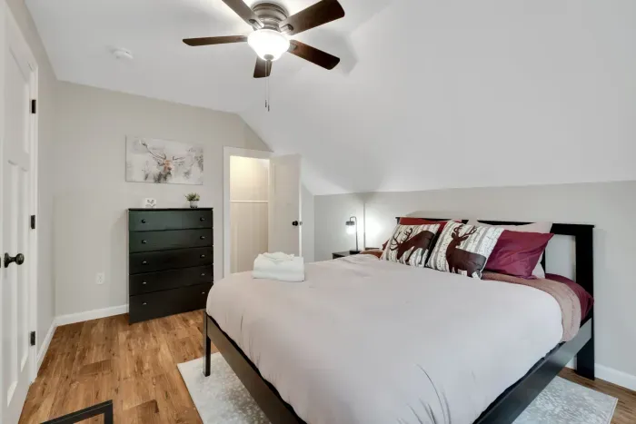 Bedroom #3 with a Queen bed and Roku TV